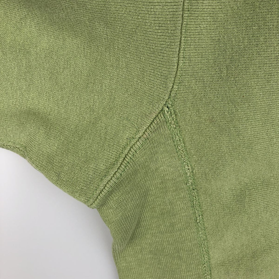 90'S Champion Reverse Weave Embroidered Tag One Point Logo Sweatshirt Trainer Made in USA Men's M cotton Khaki type sage green Vintage Second Hand