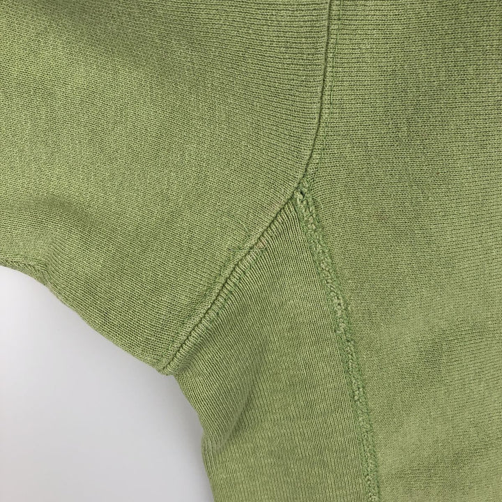 90'S Champion Reverse Weave Embroidered Tag One Point Logo Sweatshirt Trainer Made in USA Men's M cotton Khaki type sage green Vintage Second Hand