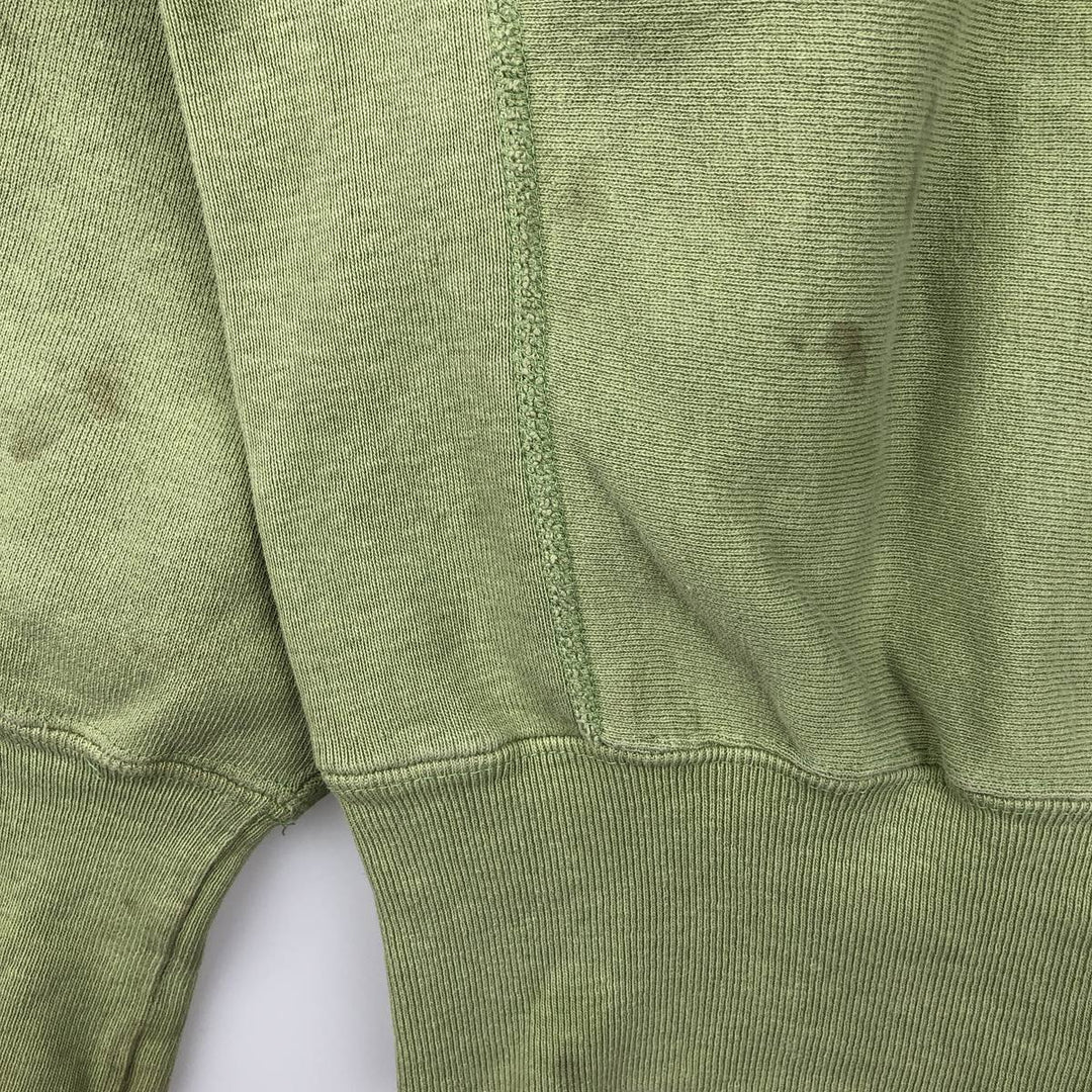 90'S Champion Reverse Weave Embroidered Tag One Point Logo Sweatshirt Trainer Made in USA Men's M cotton Khaki type sage green Vintage Second Hand
