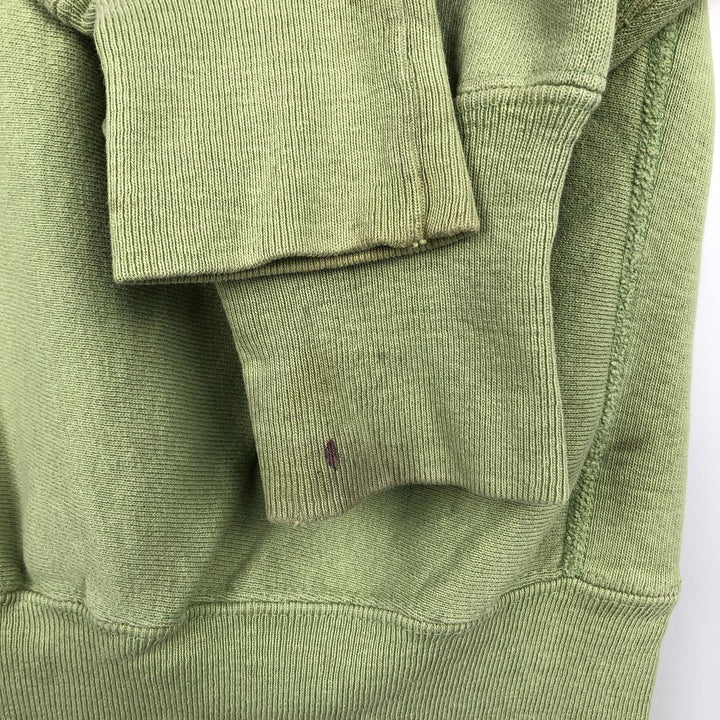 90'S Champion Reverse Weave Embroidered Tag One Point Logo Sweatshirt Trainer Made in USA Men's M cotton Khaki type sage green Vintage Second Hand