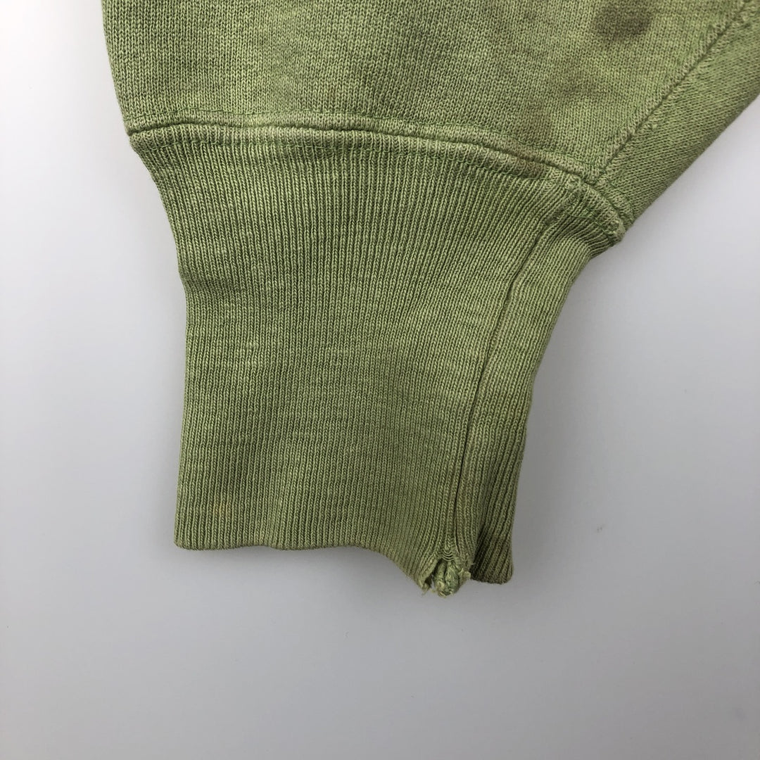90'S Champion Reverse Weave Embroidered Tag One Point Logo Sweatshirt Trainer Made in USA Men's M cotton Khaki type sage green Vintage Second Hand