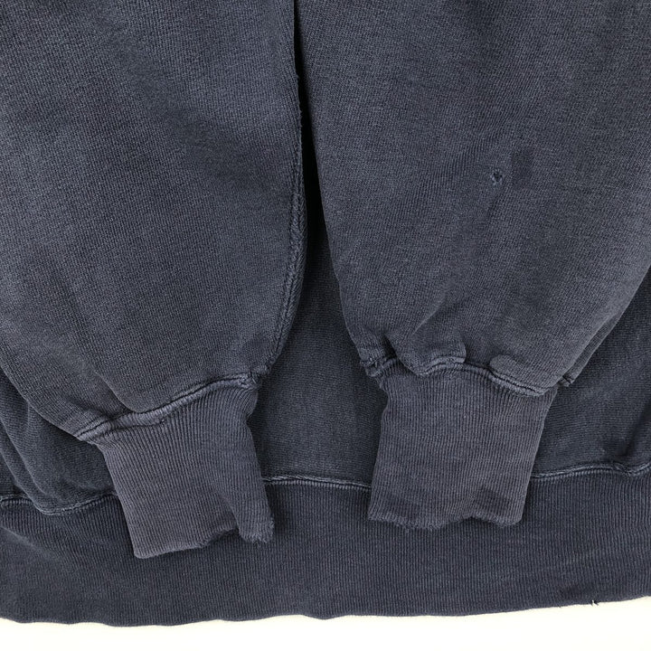 90'S Champion Reverse Weave Embroidered Tag One Point Logo Sweatshirt Trainer Made in USA Men's L size cotton navy blue type Vintage Second Hand