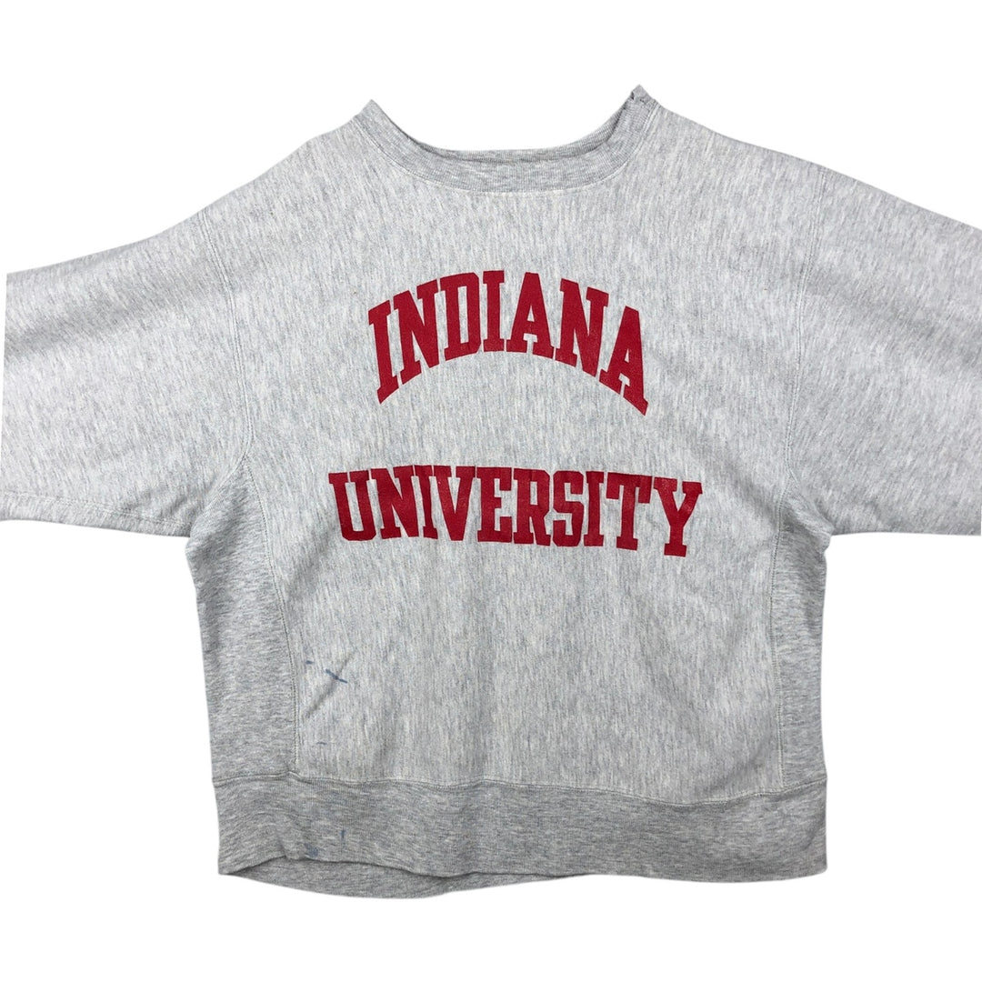 80'S Champion Reverse Weave Tricot Tag College Sweatshirt, Made in USA, Men's L, Vintage cotton gray type Vintage Second Hand