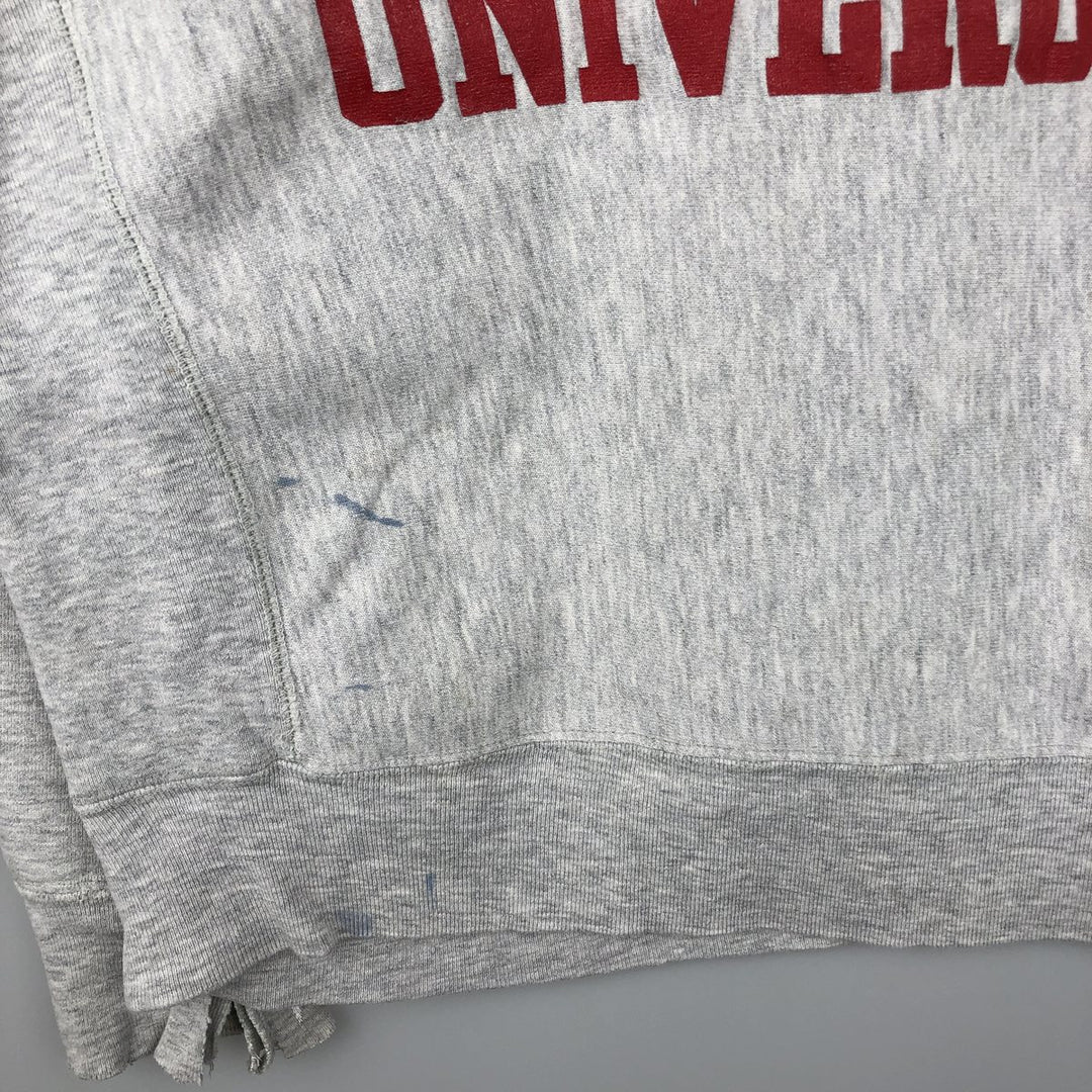 80'S Champion Reverse Weave Tricot Tag College Sweatshirt, Made in USA, Men's L, Vintage cotton gray type Vintage Second Hand