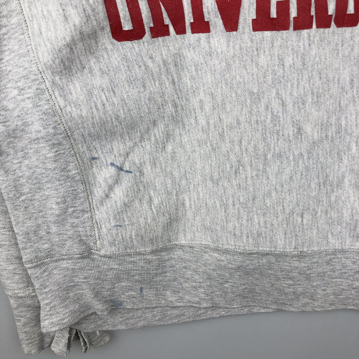 80'S Champion Reverse Weave Tricot Tag College Sweatshirt, Made in USA, Men's L, Vintage cotton gray type Vintage Second Hand
