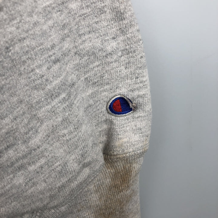 90'S Champion Reverse Weave Embroidered Tag University of Iowa Sweatshirt Pullover Hoodie, Made in USA, Men's Size L (approx.) cotton gray type Vintage Second Hand