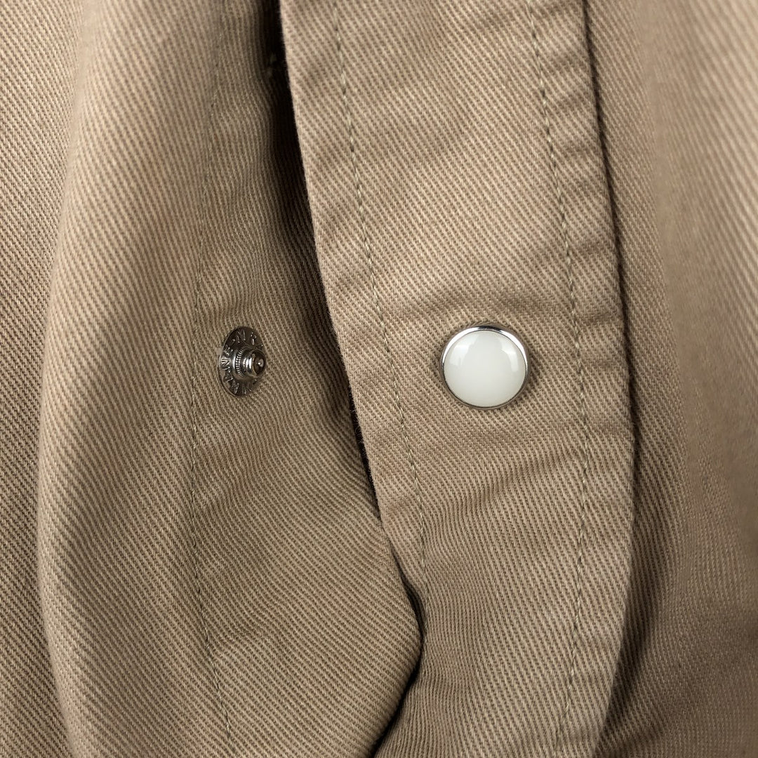 Wrangler Long-Sleeve Western Shirt, Men's Size XL (approx.) cotton Beige type Vintage Second Hand