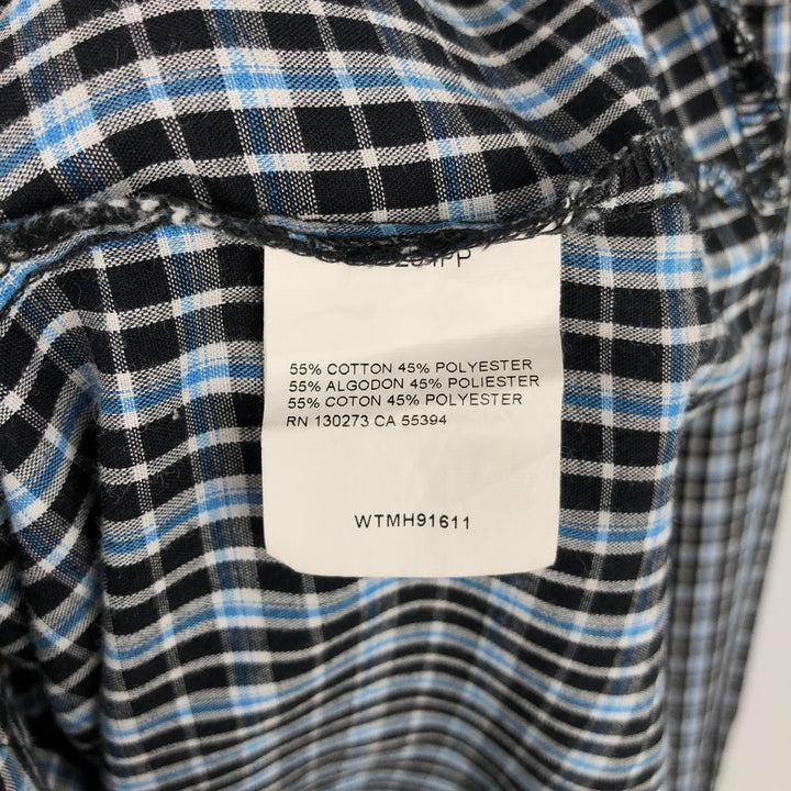 Wrangler Check Pattern Long-Sleeve Western Shirt, Men's Size M (approx.) cotton Blue type light blue Vintage Second Hand
