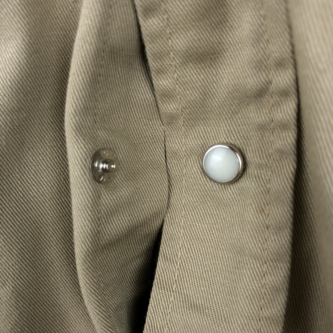 Wrangler Long-Sleeve Western Shirt, Made in USA, Men's Size XL (approx.) cotton Beige type Vintage Second Hand