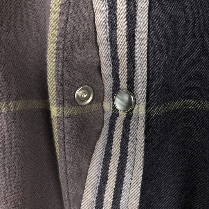 Levi's Check Pattern Long-Sleeve Western Flannel Check Shirt, Men's Size XL (approx.) cotton Beige type Vintage Second Hand