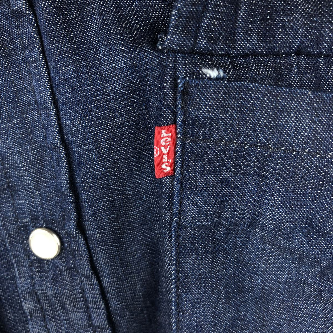 Levi's SKATEBOARDING COLLECTION Long-Sleeve Denim Western Shirt, Men's Size M (approx.) cotton navy blue type Vintage Second Hand