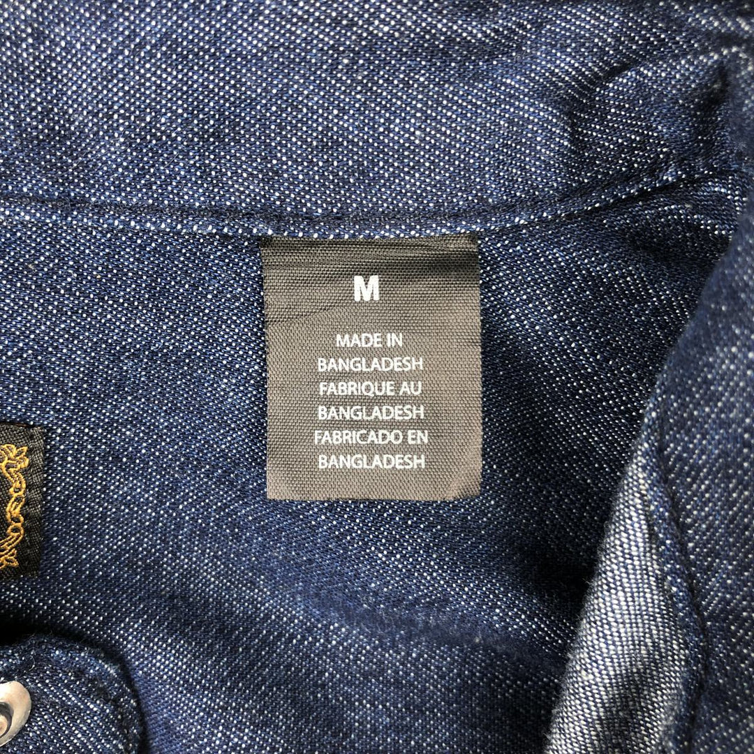 Levi's SKATEBOARDING COLLECTION Long-Sleeve Denim Western Shirt, Men's Size M (approx.) cotton navy blue type Vintage Second Hand