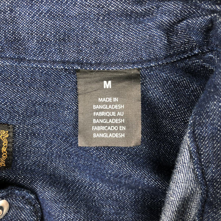 Levi's SKATEBOARDING COLLECTION Long-Sleeve Denim Western Shirt, Men's Size M (approx.) cotton navy blue type Vintage Second Hand