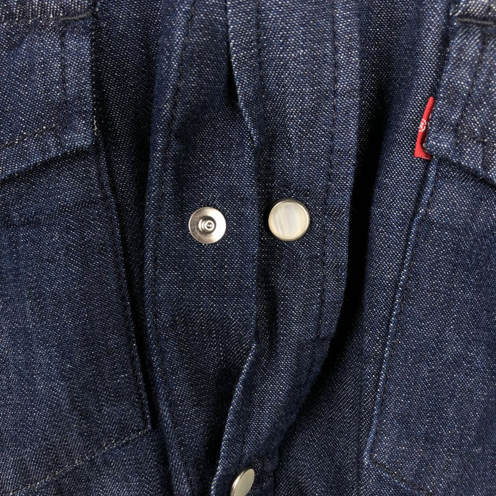 Levi's SKATEBOARDING COLLECTION Long-Sleeve Denim Western Shirt, Men's Size M (approx.) cotton navy blue type Vintage Second Hand