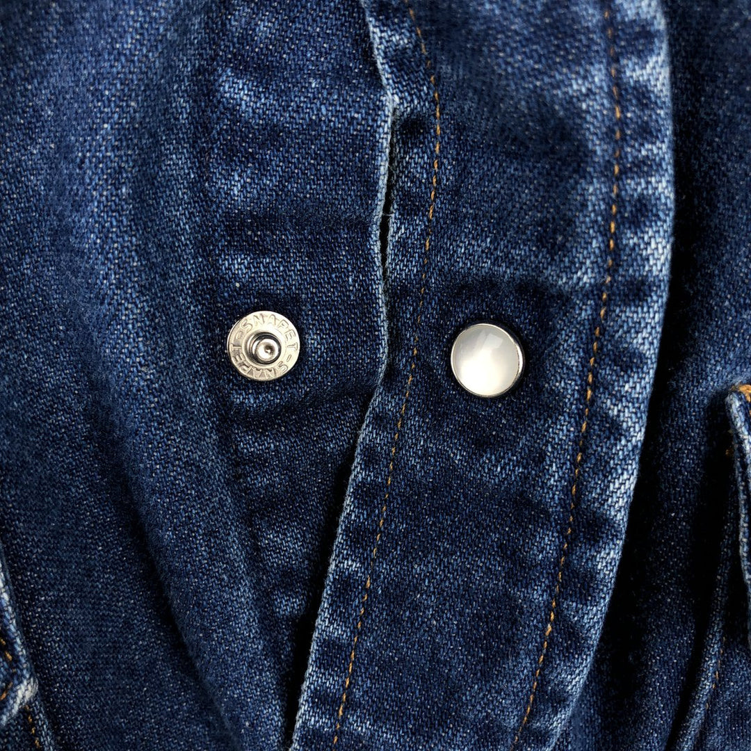 Carhartt Long Sleeve Denim Western Shirt, Men's Size L unclear blue type Vintage Second Hand