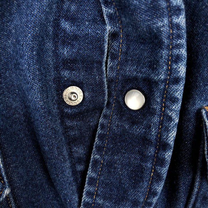 Carhartt Long Sleeve Denim Western Shirt, Men's Size L unclear blue type Vintage Second Hand