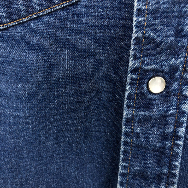 Carhartt Long Sleeve Denim Western Shirt, Men's Size L unclear blue type Vintage Second Hand