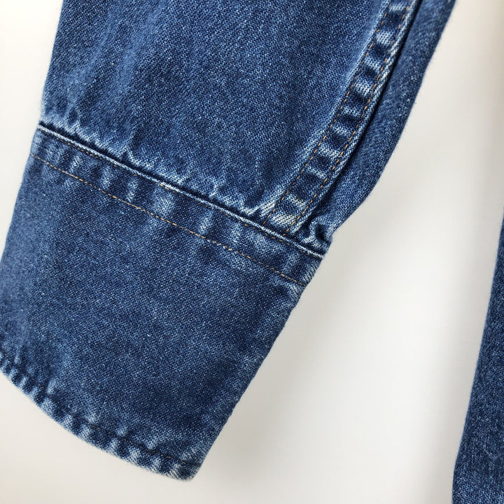 Carhartt Long Sleeve Denim Western Shirt, Men's Size L unclear blue type Vintage Second Hand
