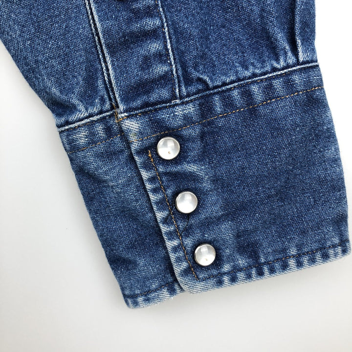 Carhartt Long Sleeve Denim Western Shirt, Men's Size L unclear blue type Vintage Second Hand
