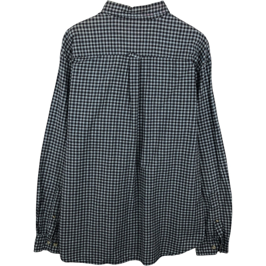 Columbia long-sleeved button-down check shirt, men's size L cotton black type Vintage Second Hand