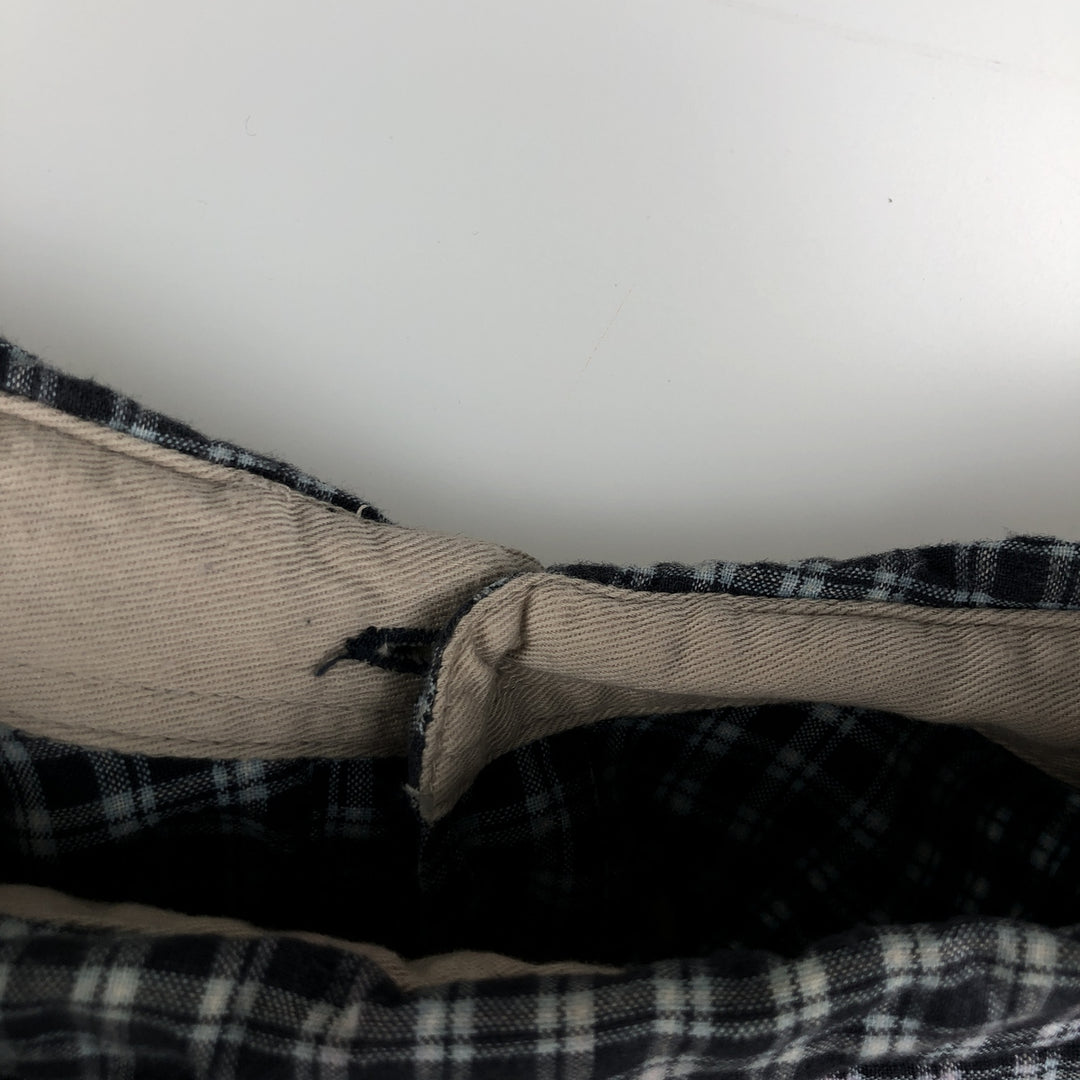 Columbia long-sleeved button-down check shirt, men's size L cotton black type Vintage Second Hand