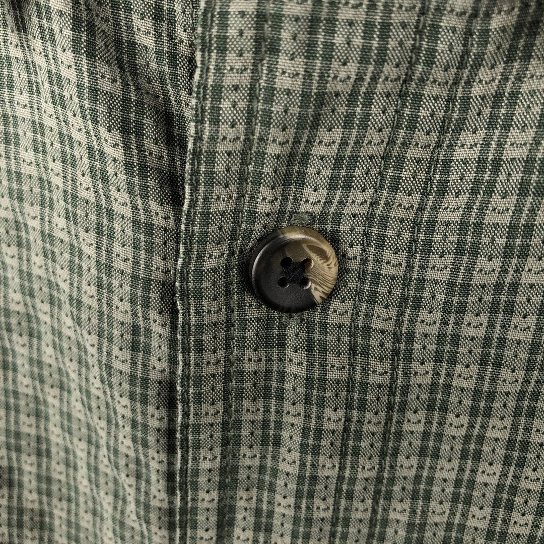 Columbia XCD Long-Sleeve Button-Down Check Shirt, Men's Size XL (approx.) polyester green type Vintage Second Hand