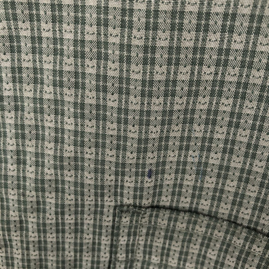 Columbia XCD Long-Sleeve Button-Down Check Shirt, Men's Size XL (approx.) polyester green type Vintage Second Hand