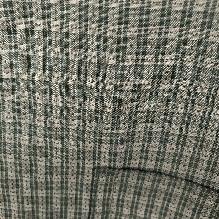 Columbia XCD Long-Sleeve Button-Down Check Shirt, Men's Size XL (approx.) polyester green type Vintage Second Hand