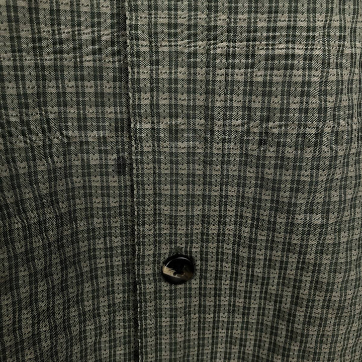 Columbia XCD Long-Sleeve Button-Down Check Shirt, Men's Size XL (approx.) polyester green type Vintage Second Hand