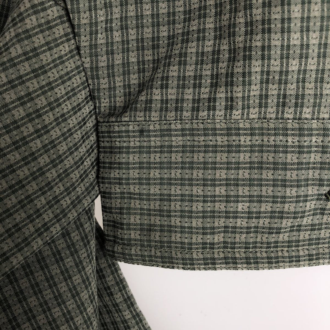 Columbia XCD Long-Sleeve Button-Down Check Shirt, Men's Size XL (approx.) polyester green type Vintage Second Hand