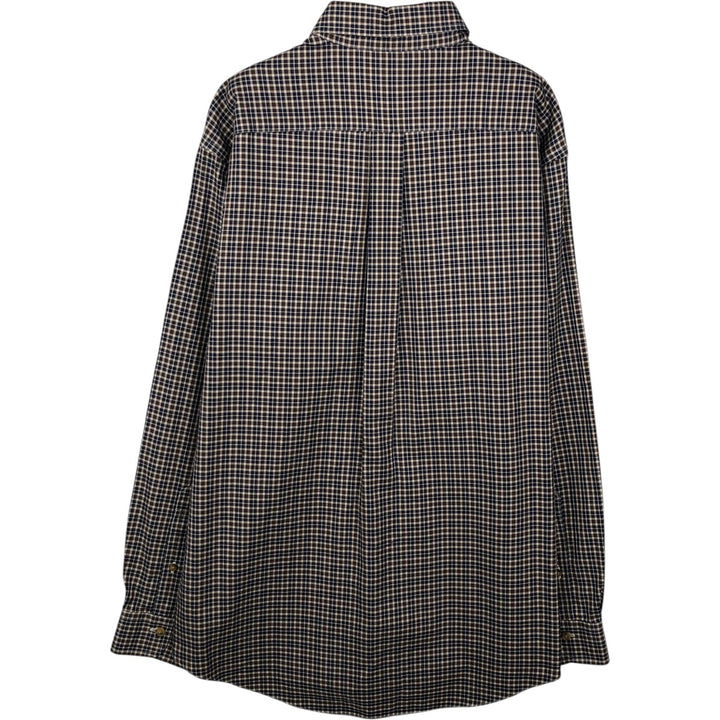 Brooks Brothers Est.1818 Long Sleeve Button-Down Check Shirt, Men's Size M Supima Cotton brown type Vintage Second Hand