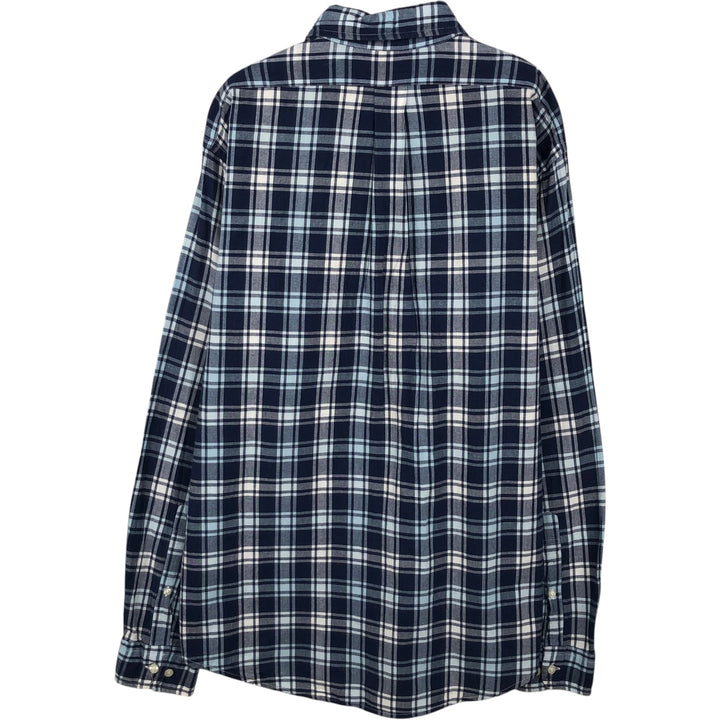 Brooks Brothers 1818 Long Sleeve Button-Down Check Shirt, Men's Size L cotton blue type Vintage Second Hand