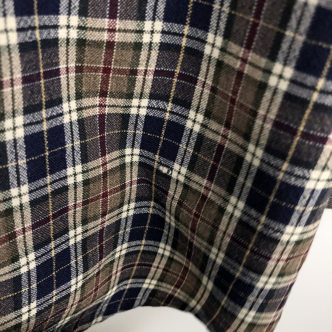 90s-00'S Pendleton Tartan Check Long-Sleeve Button-Down Check Shirt, Men's XL (approx.), Vintage wool Beige type Vintage Second Hand