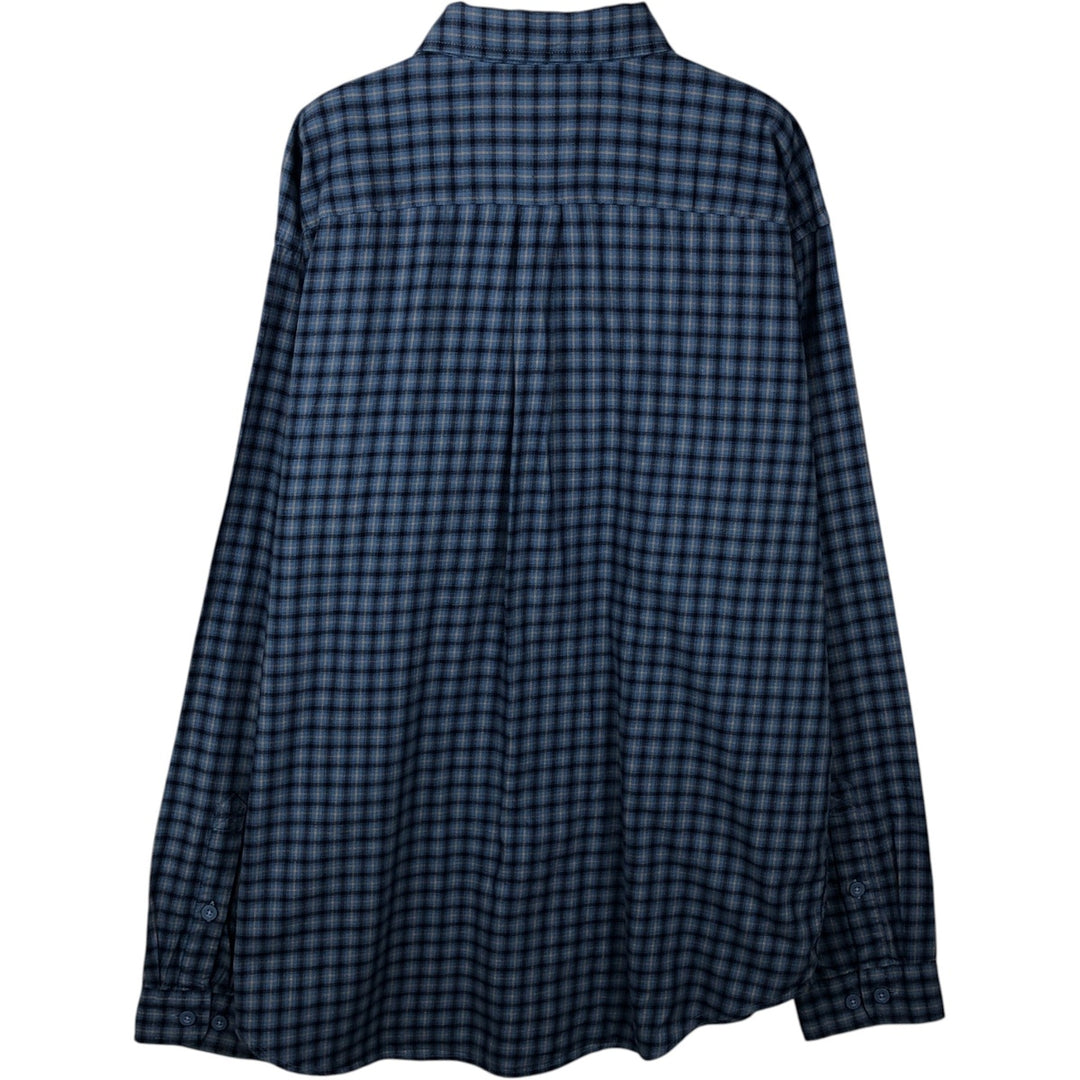 Patagonia Organic Cotton 53837FA19 Long-Sleeve Cotton Check Shirt, Men's Size L (approx.) Organic cotton blue type Vintage Second Hand