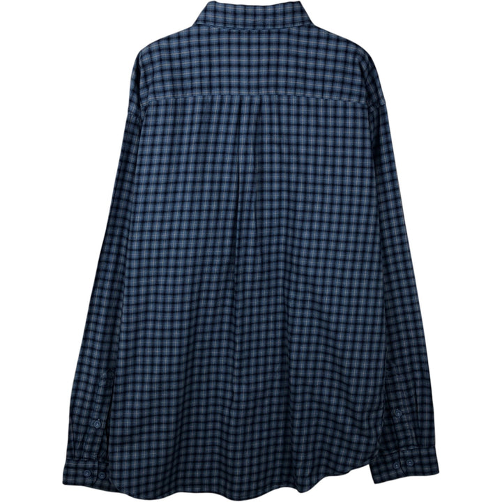 Patagonia Organic Cotton 53837FA19 Long-Sleeve Cotton Check Shirt, Men's Size L (approx.) Organic cotton blue type Vintage Second Hand