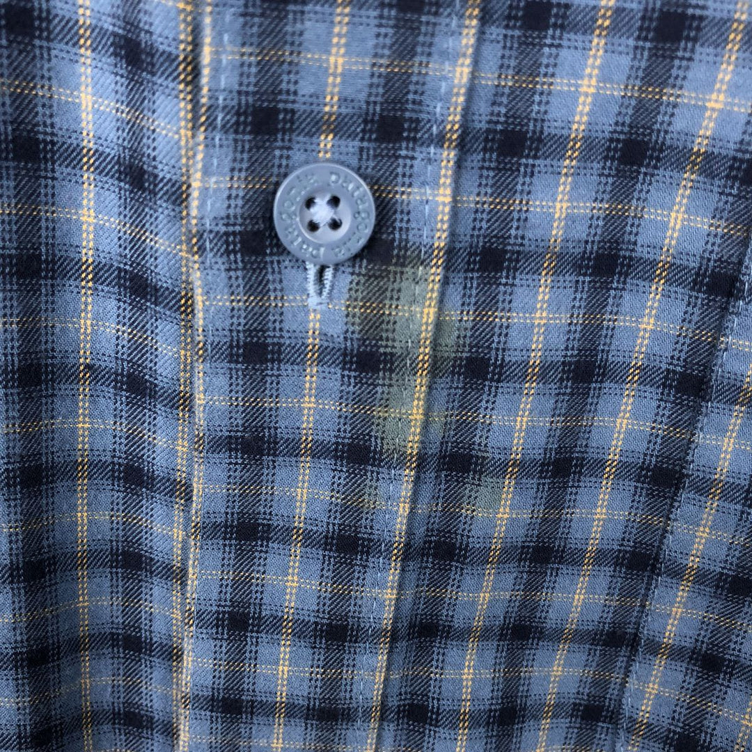 Patagonia Organic Cotton 53837FA19 Long-Sleeve Cotton Check Shirt, Men's Size L (approx.) Organic cotton blue type Vintage Second Hand