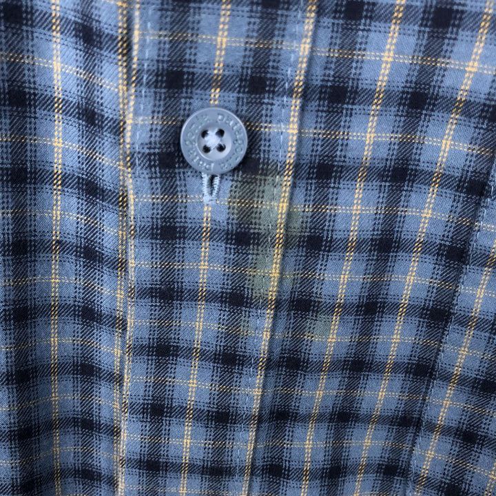 Patagonia Organic Cotton 53837FA19 Long-Sleeve Cotton Check Shirt, Men's Size L (approx.) Organic cotton blue type Vintage Second Hand