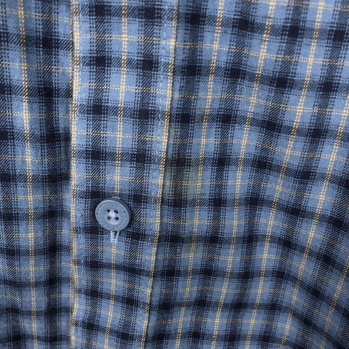 Patagonia Organic Cotton 53837FA19 Long-Sleeve Cotton Check Shirt, Men's Size L (approx.) Organic cotton blue type Vintage Second Hand