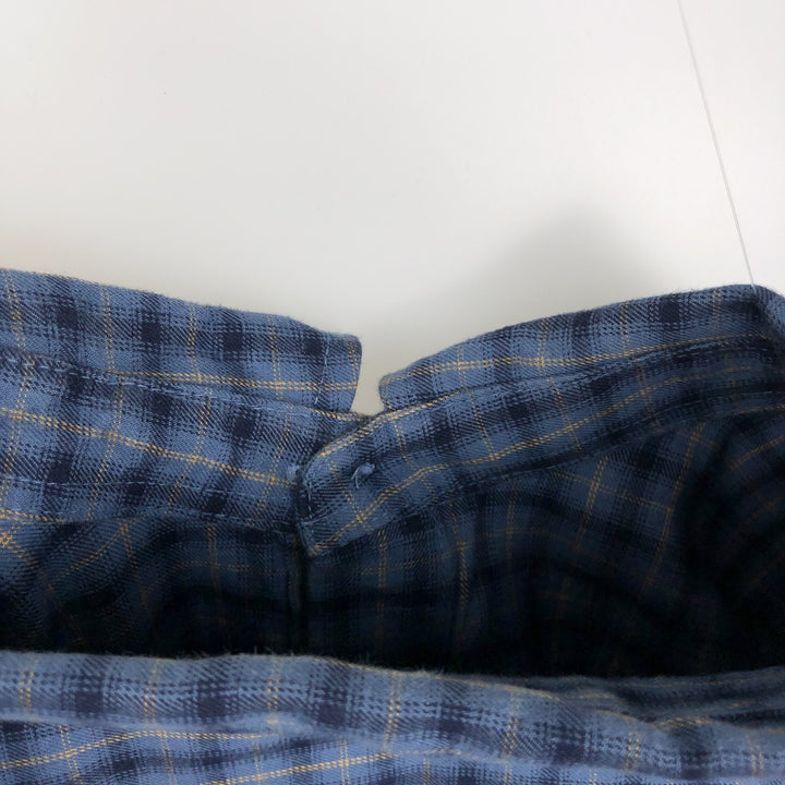 Patagonia Organic Cotton 53837FA19 Long-Sleeve Cotton Check Shirt, Men's Size L (approx.) Organic cotton blue type Vintage Second Hand