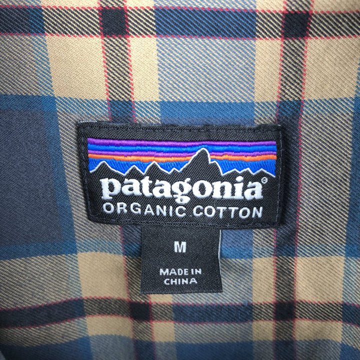 Patagonia Organic Cotton Long Sleeve Cotton Check Shirt, Men's Size Medium, 53837FA15 Organic cotton blue type Vintage Second Hand