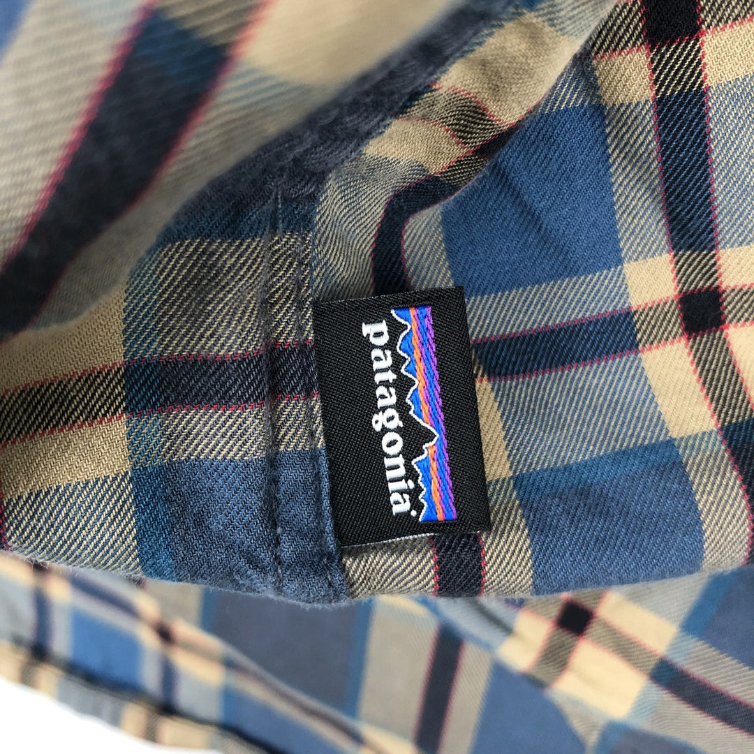 Patagonia Organic Cotton Long Sleeve Cotton Check Shirt, Men's Size Medium, 53837FA15 Organic cotton blue type Vintage Second Hand