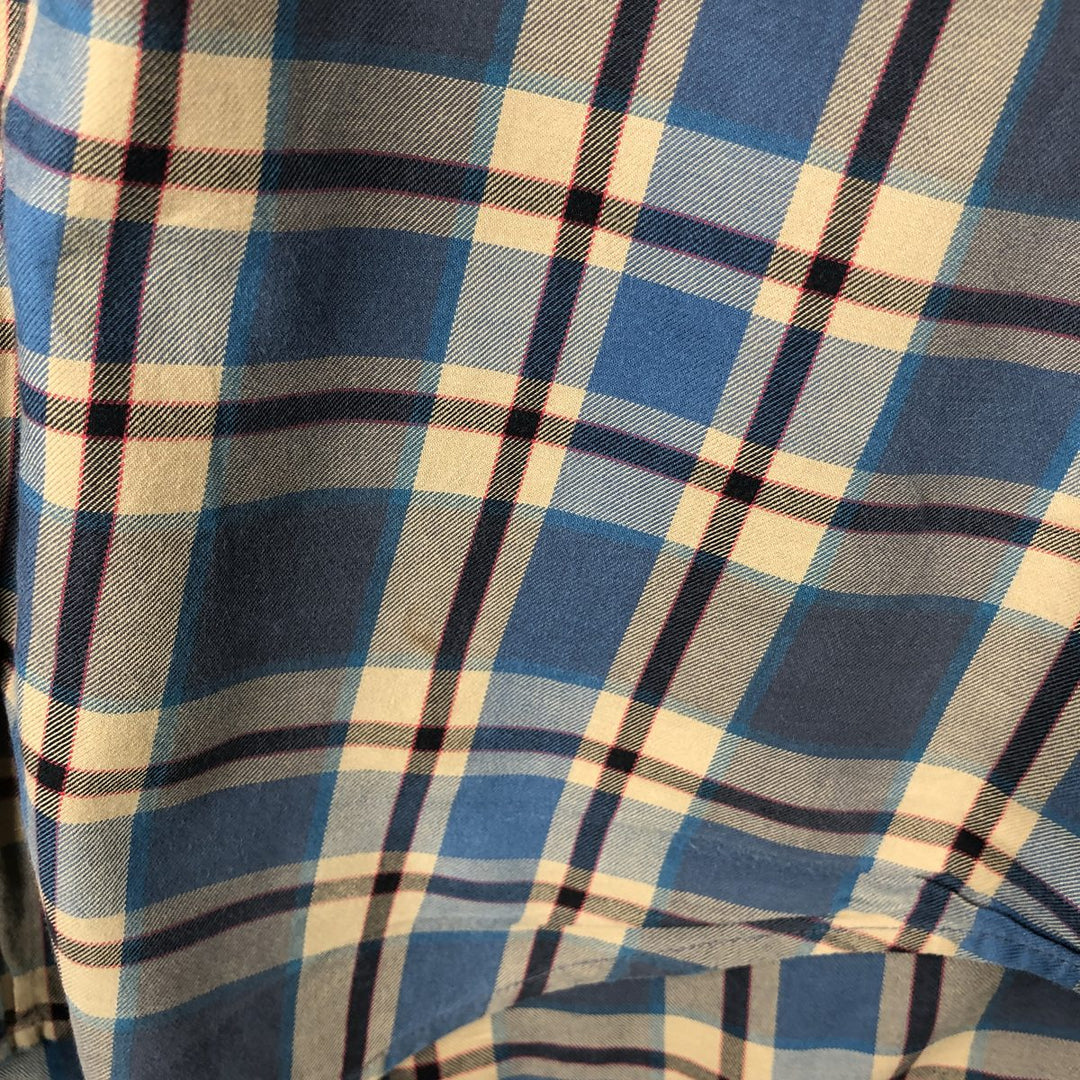 Patagonia Organic Cotton Long Sleeve Cotton Check Shirt, Men's Size Medium, 53837FA15 Organic cotton blue type Vintage Second Hand