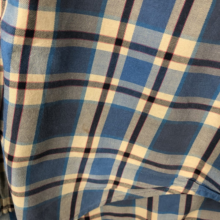Patagonia Organic Cotton Long Sleeve Cotton Check Shirt, Men's Size Medium, 53837FA15 Organic cotton blue type Vintage Second Hand