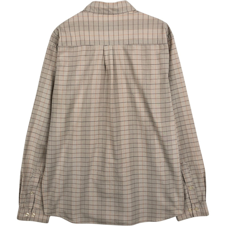 2000'S Patagonia Organic Cotton Long-Sleeve Cotton Check Shirt (54845F8) - Men's Size M (approx.) Organic cotton Beige type Vintage Second Hand