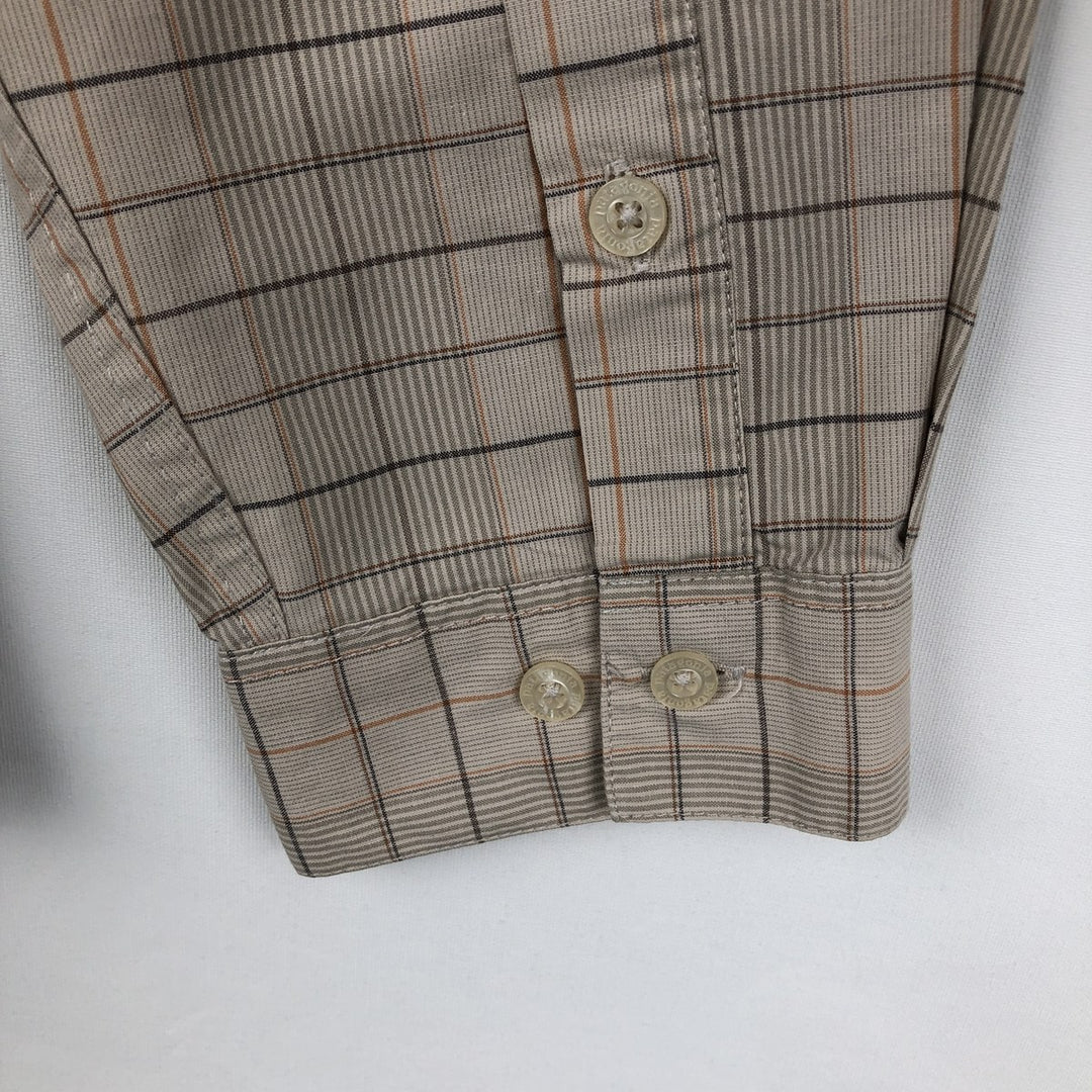 2000'S Patagonia Organic Cotton Long-Sleeve Cotton Check Shirt (54845F8) - Men's Size M (approx.) Organic cotton Beige type Vintage Second Hand