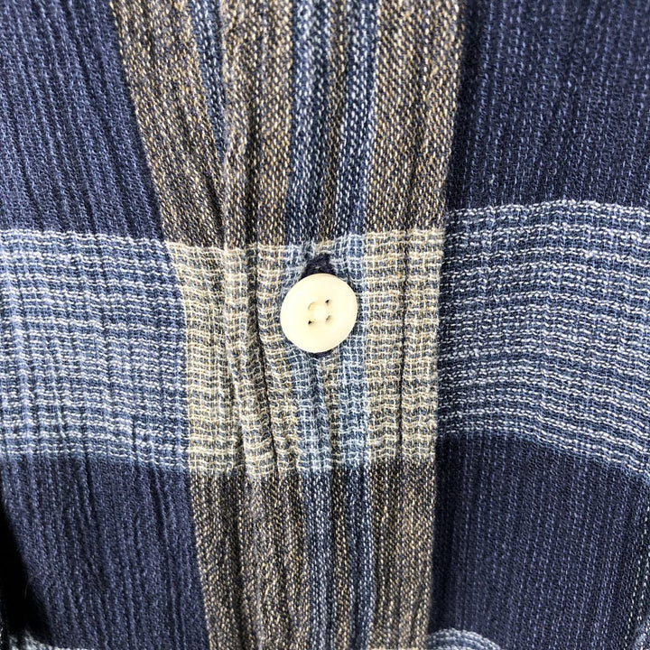 Patagonia ORGANIC COTTON 53832SP14 Long-Sleeve Cotton Check Shirt, Men's XL (approx.) Organic cotton blue type Vintage Second Hand