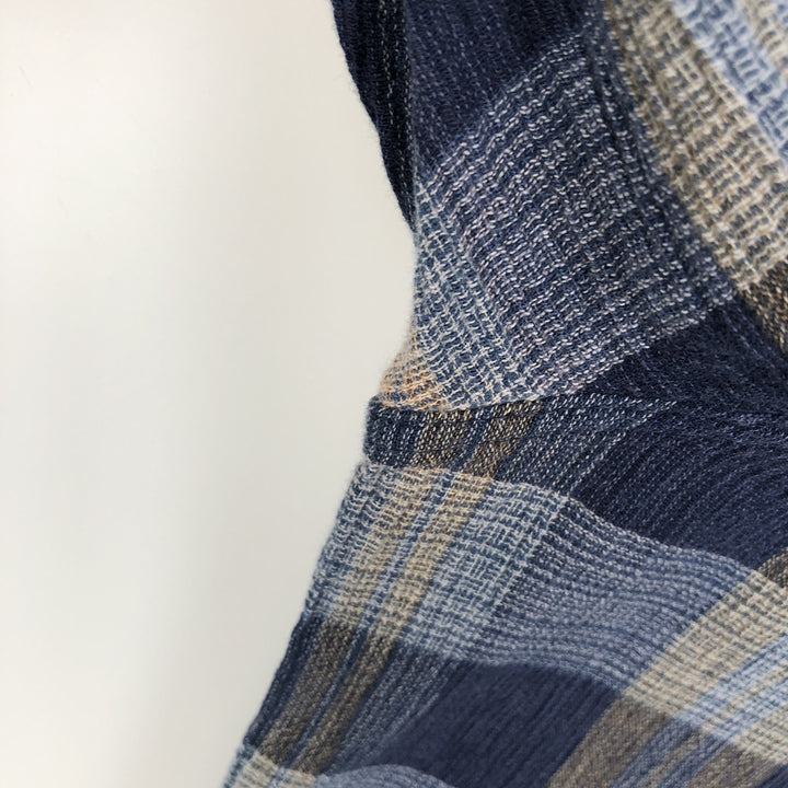 Patagonia ORGANIC COTTON 53832SP14 Long-Sleeve Cotton Check Shirt, Men's XL (approx.) Organic cotton blue type Vintage Second Hand