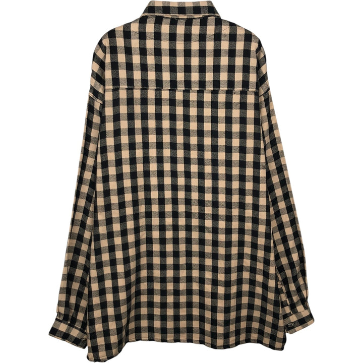 GAP (Old GAP) Long-Sleeve Button-Down Check Shirt, Men's Size L (approx.), 2000s. unclear Beige type Vintage Second Hand