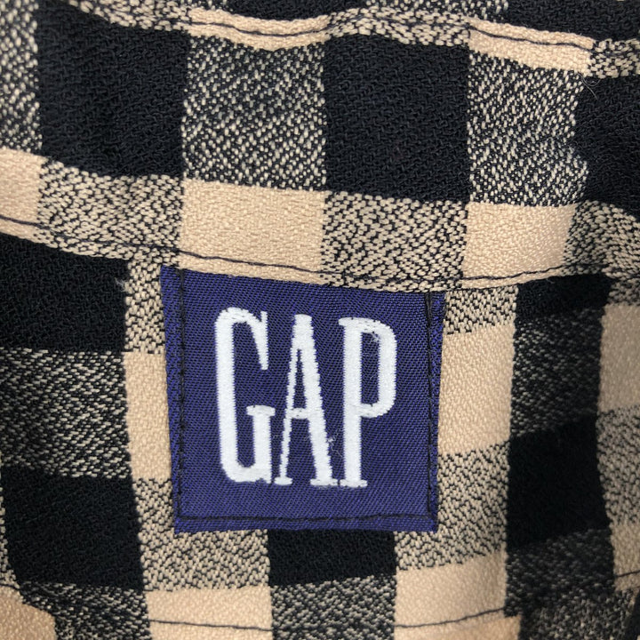 GAP (Old GAP) Long-Sleeve Button-Down Check Shirt, Men's Size L (approx.), 2000s. unclear Beige type Vintage Second Hand