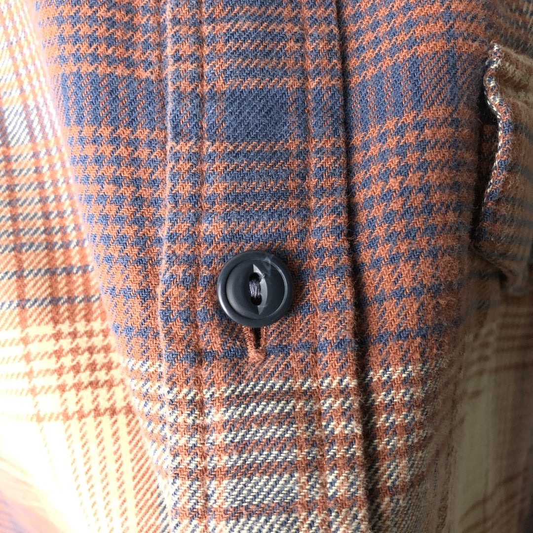 Patagonia ORGANIC COTTON 54020FA19 Long-Sleeve Flannel Check Shirt, Men's Size S (approx.) Organic cotton brown type Vintage Second Hand